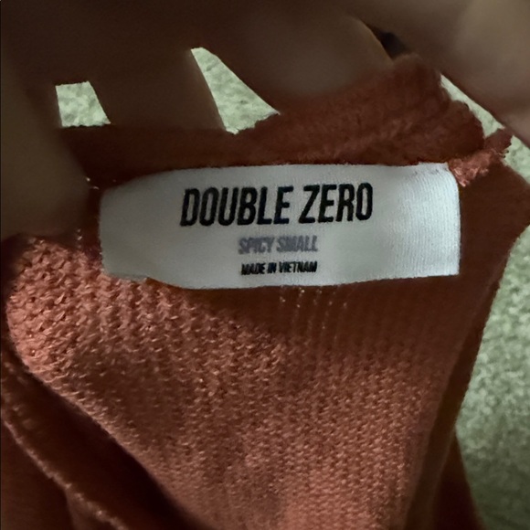 Double Zero Terracotta Tie-Front Crop Top - Picture 3 of 6